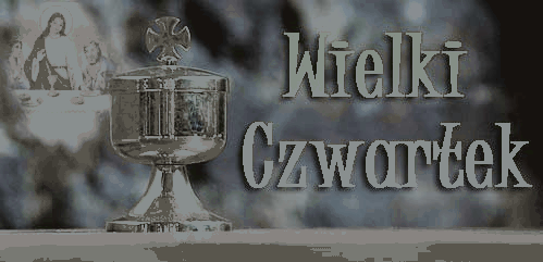 Baner z napisem wielki czwartek